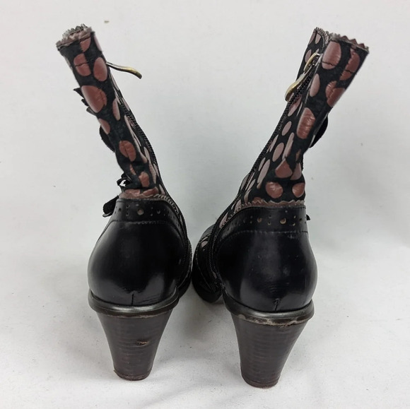 L'Artiste Spring Step Wing-Tip POLKA DOT Boots sz. 36/ 5.5-6 PERIGNON Leather - Picture 8 of 16